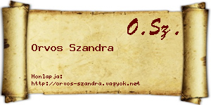Orvos Szandra névjegykártya